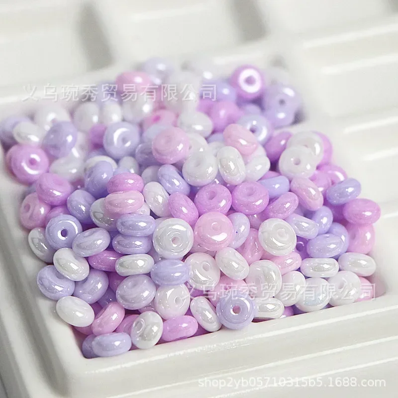 6mm hochwertige Perle Farbe einheitliche Glas Abacus Perle Sicherheitsschnalle handgemachte DIY Schmuck Haarspange Perlen Zubehör Material