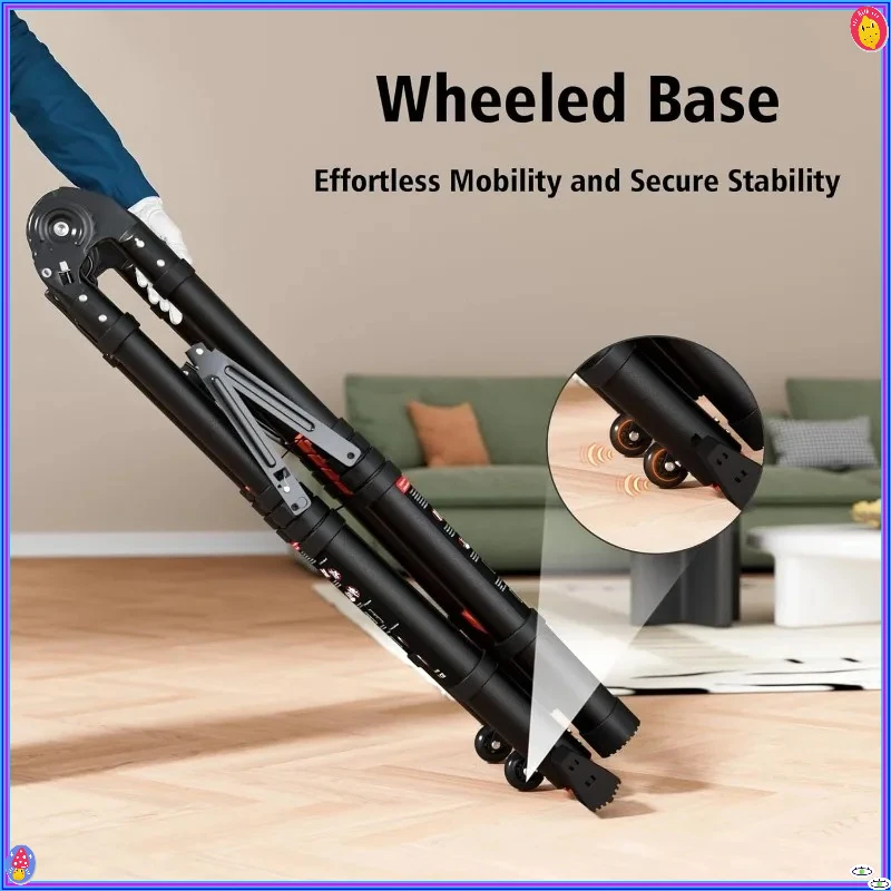 16.5 ft 8-Step Telescopic Ladder - A-Frame, 330 lb, Aluminum, Non-Slip, Retractable, Foldable, Heavy Duty, Telescoping