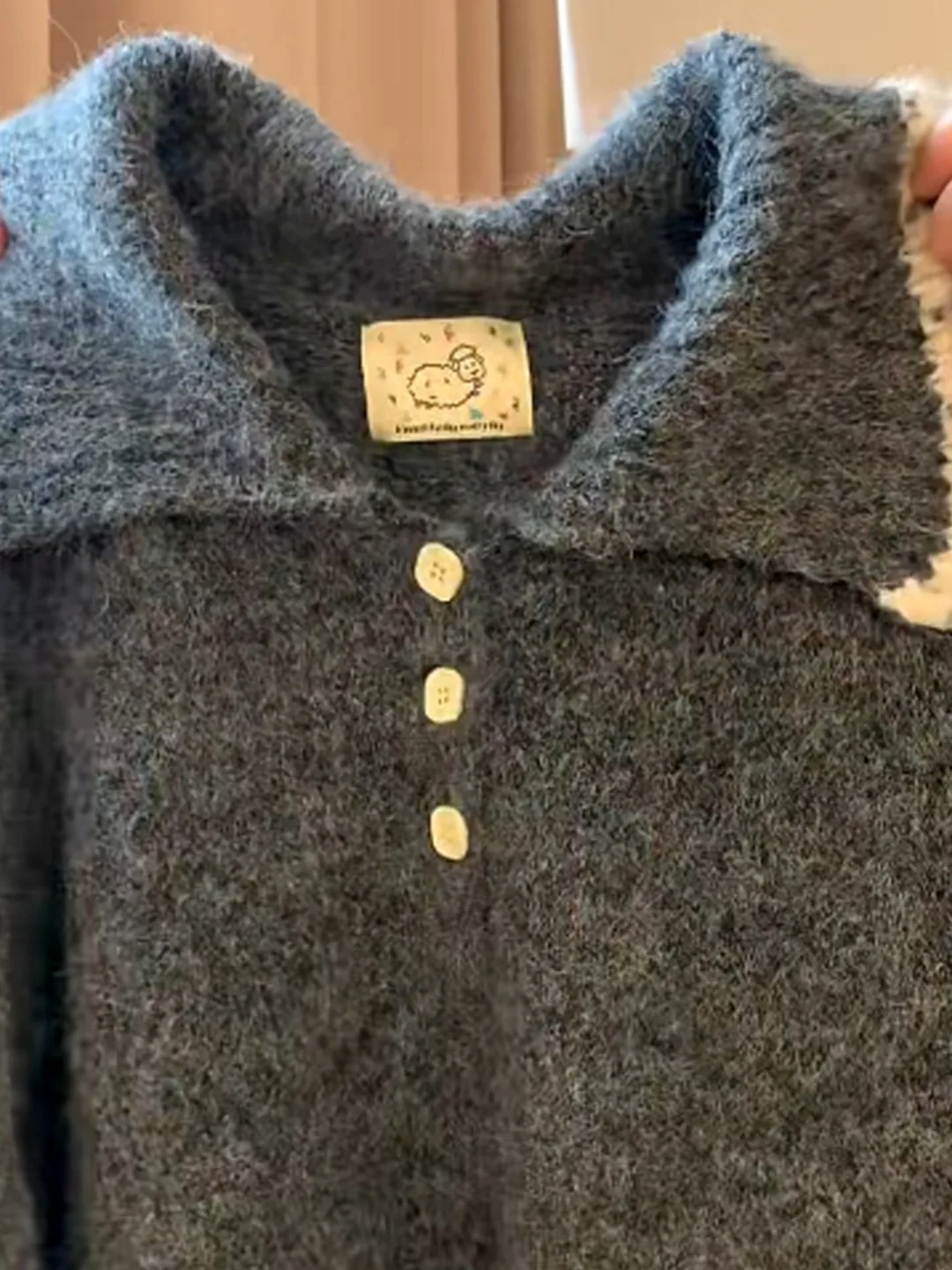 Jersey Retro con cuello de muñeca para mujer, suéter de punto suave y acogedor para otoño e invierno, Top informal Sle Regular Fit Long Sve