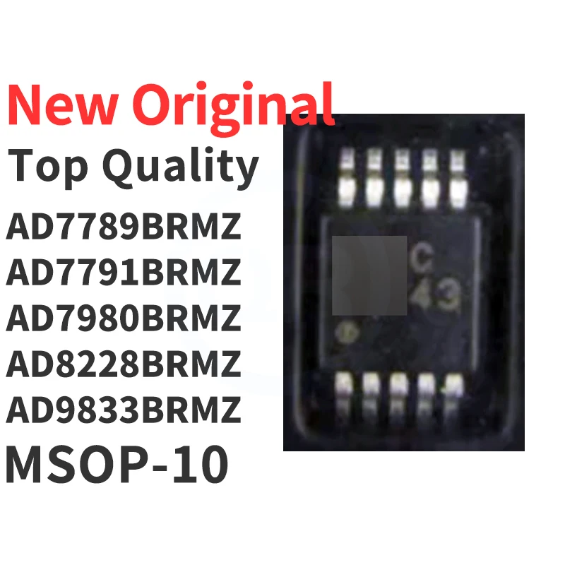 

(10 шт.) AD7789BRMZ AD7791BRMZ AD7980BRMZ AD8228BRMZ AD9833BRMZ C43 C44 C5D Y1M D68 MSOP-10 Новый оригинальный чип IC