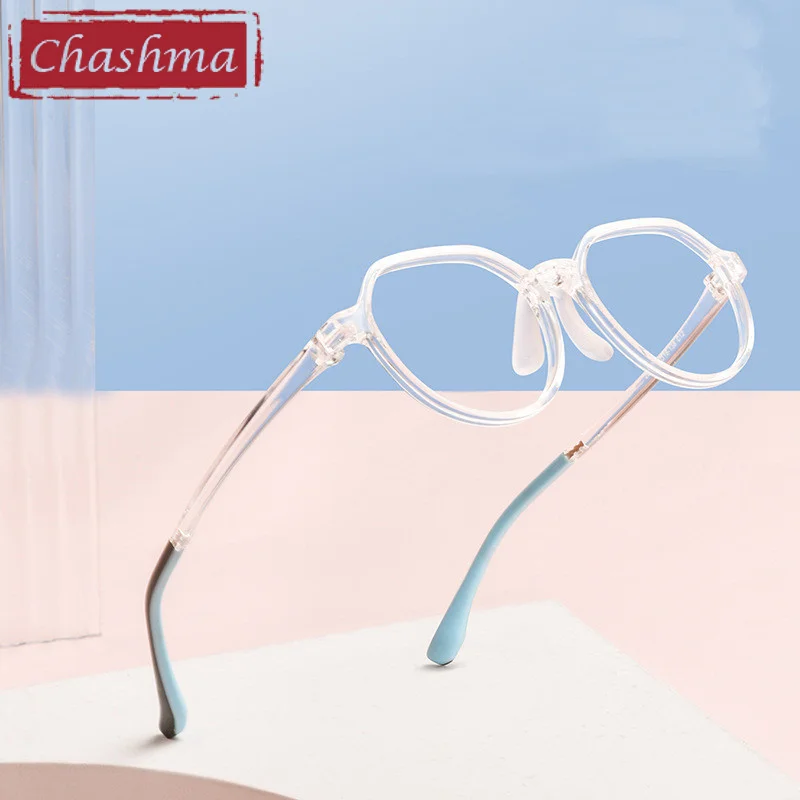 Chashma 48mm Prescription Spectacles Kids Eye Glasses Boy Frames Girls Flexible Light Gafas Rubber Nose Pads Children