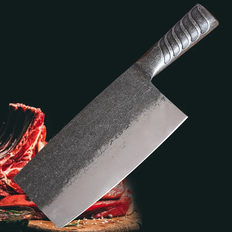 

Old Fashioned Handmade Kitchen Knife 4mm thick blade Carbon Steel Knives Blacksmith Forging Cleaver Slicing Chopping Knife