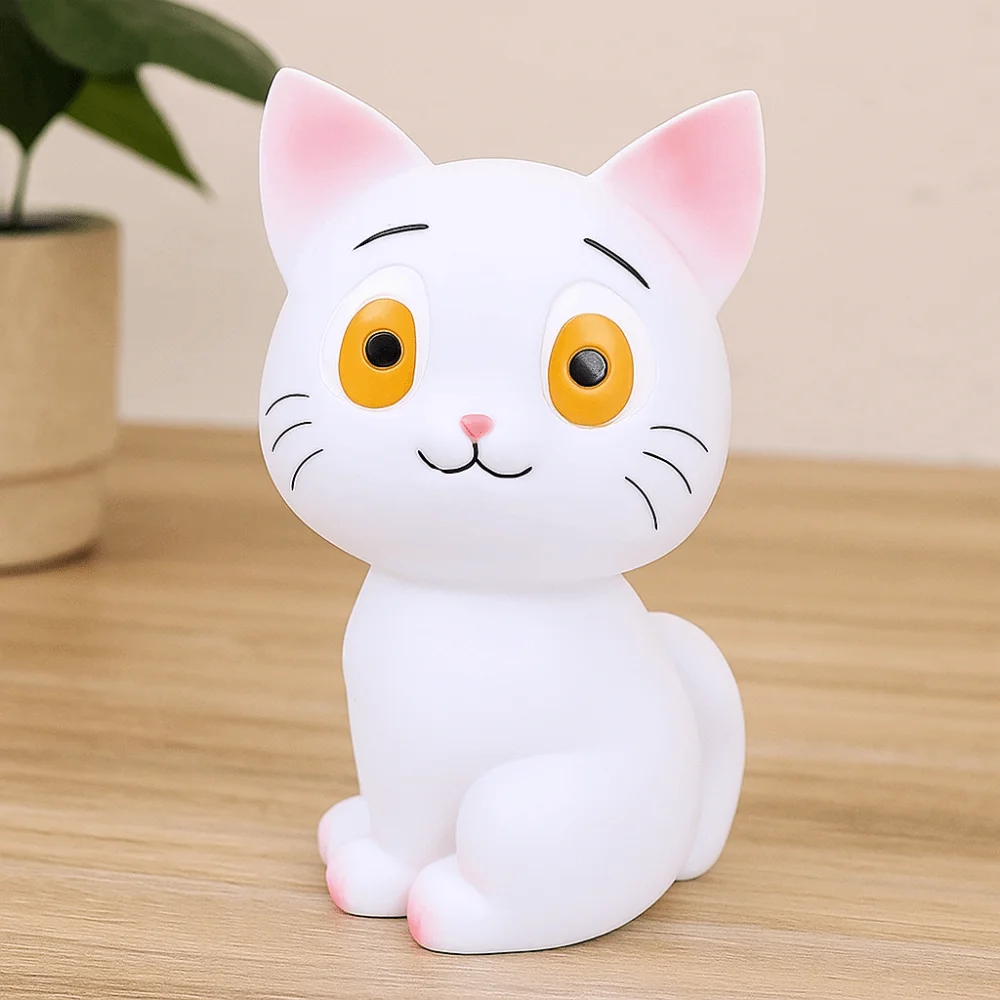 Tirelire Anti-chute pour chat noir, réservoir d'épargne, grande capacité, tirelire pour chat de dessin animé, modèle de chat à collectionner