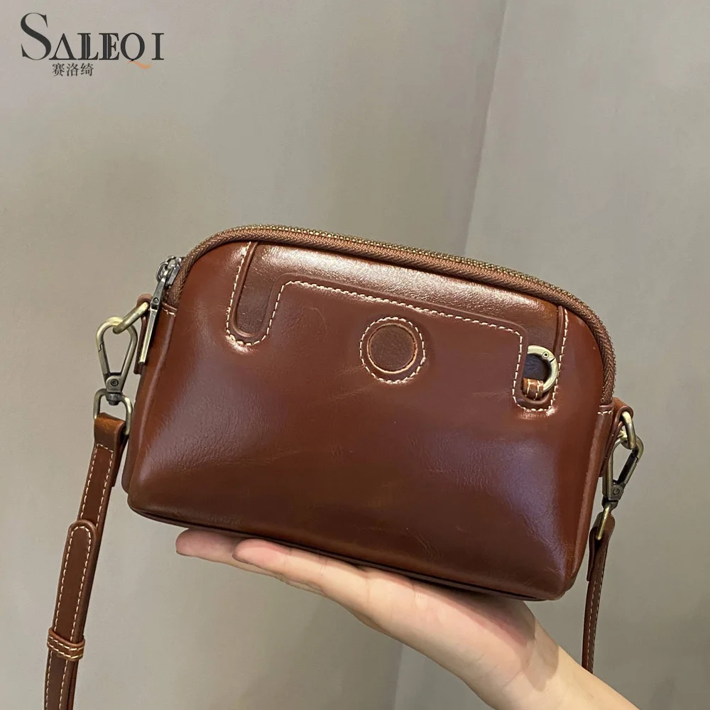 

Genuine Grade Leather Women's Shoulder Crossbody Small Bag Luxury Designer Brand High Quality Cowhide Ladies Bags for Woman New