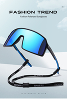 The new TR90 one-piece large-frame sunglasses trend men's polarized sports sunglasses riding one-piece sunglasses Conjoined