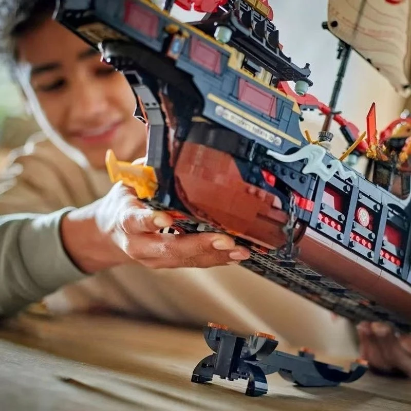 

New Temple Bounty Reward Dragon Boat Compatible 71848 Educational Building Blocks Toy Model for Boys, Birthday Gift