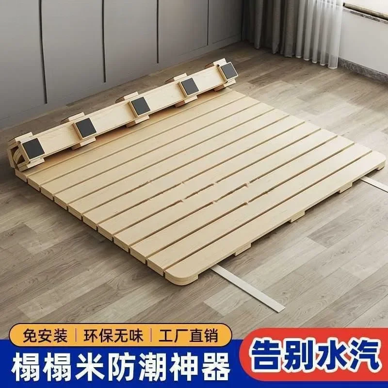 Thickened bed board, tatami mat, row skeleton, solid wood, moisture-proof, breathable roll, folding board, waist protection, har