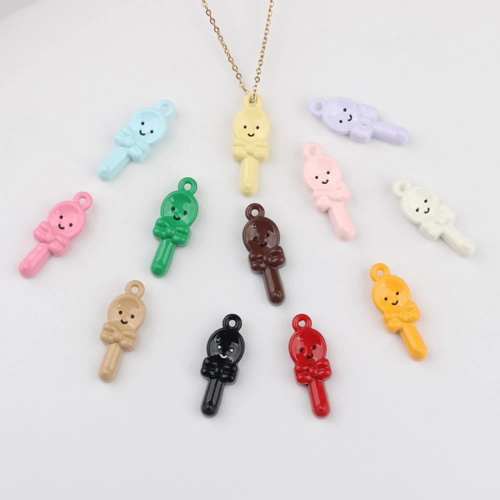 

10pcs Cute Color Expression Bow Shape Pendant Jewelry Making Accessories Handmade DIY Bracelet Earrings Necklace Ornament Craft