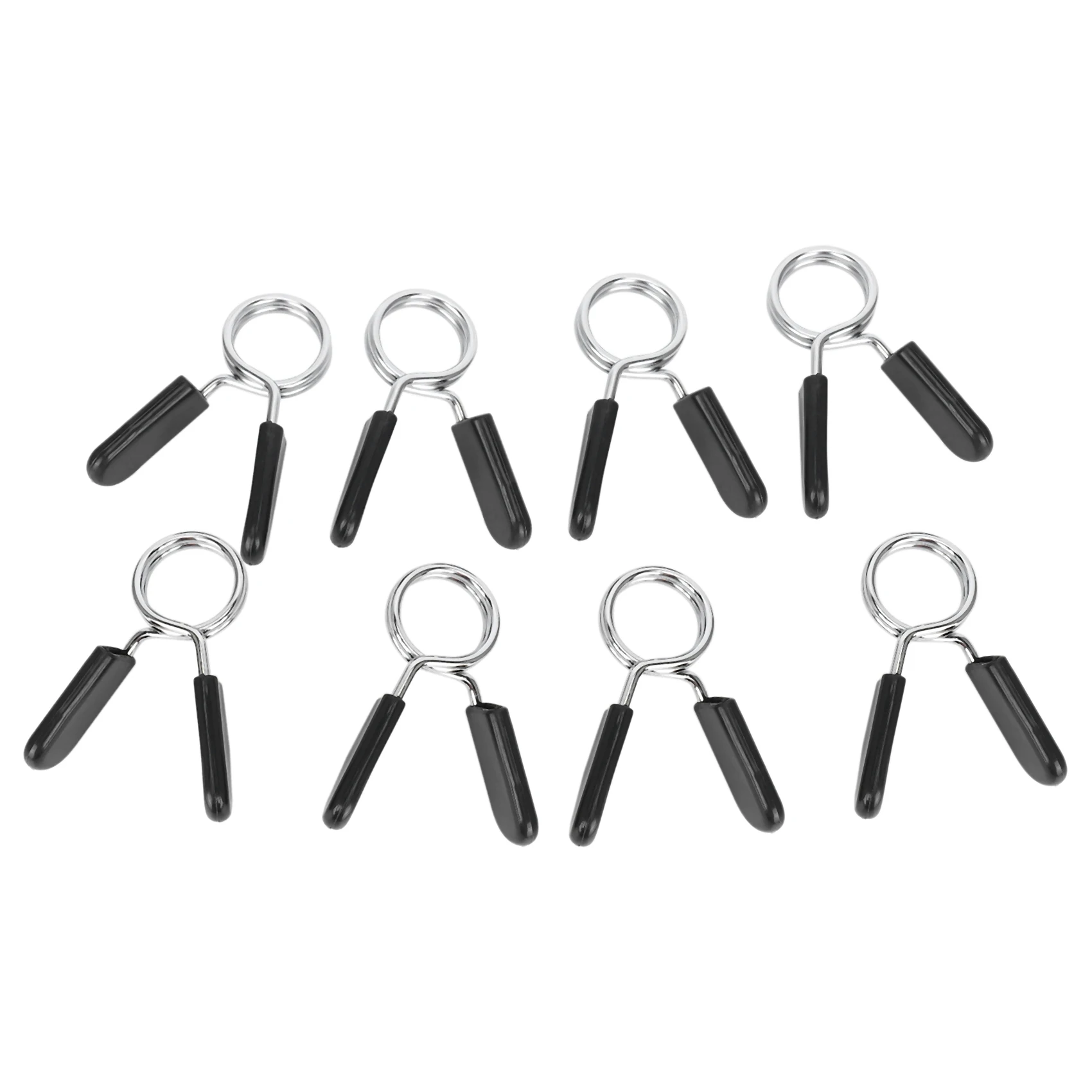 【STOCK】8Pack Dumbbell Spring Collars, Exercise Barbell Clip Clamps for Weight Bar Dumbbells Gym Fitness Training Weight-Lifting