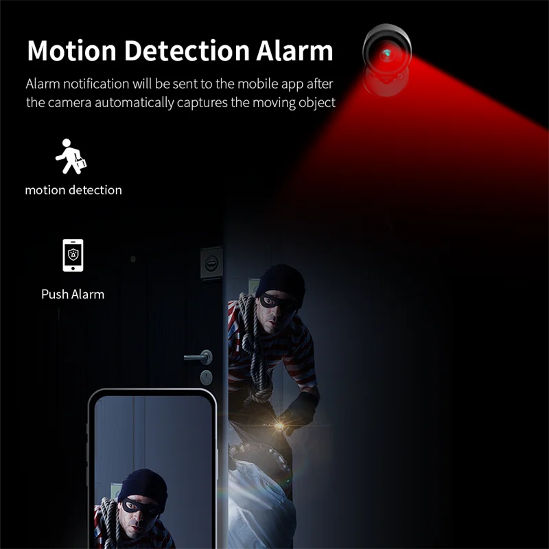 2025 Mini Camera Wifi Camera Night Vision Motion Detection Remote Surveillance Camera 130° Wide Angle for Home Security Cam