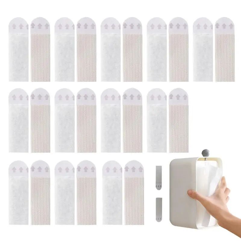 12pairs White Tape Damage-Free Picture&Frame Hanging Strips Wall Sticker Hook Value Pack Picture Hanging Strips for Home Decor