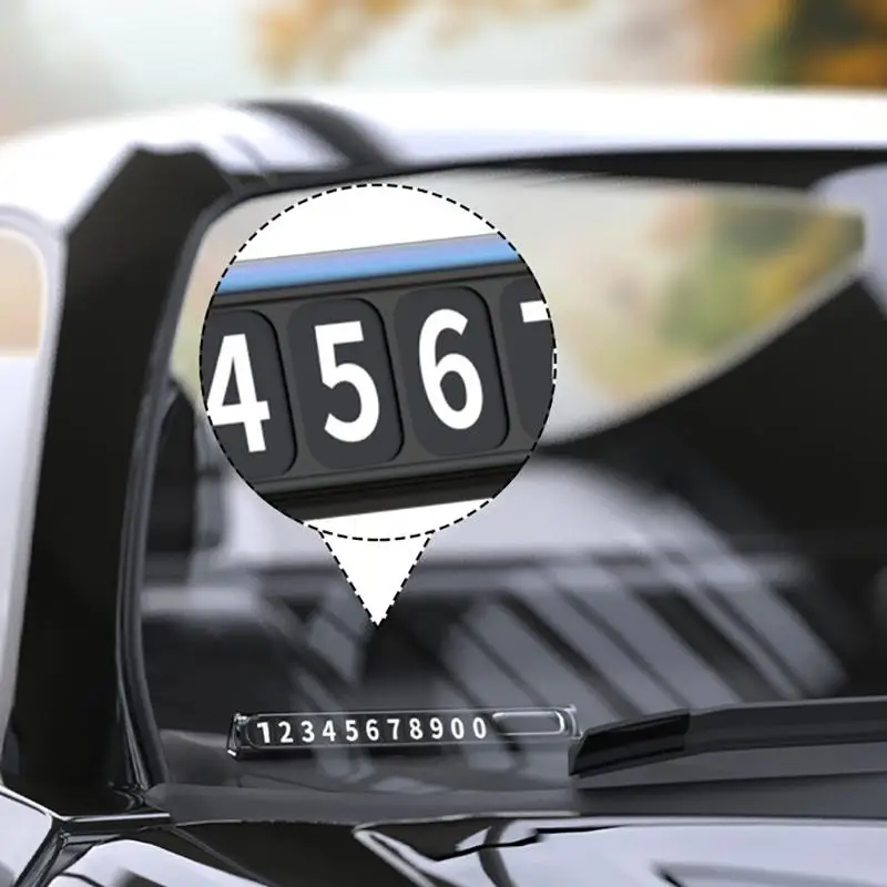 New Car Temporary Parking Sign Phone Number Plate Creative Hidden Temporary Parking Sign Car Decoration Gift