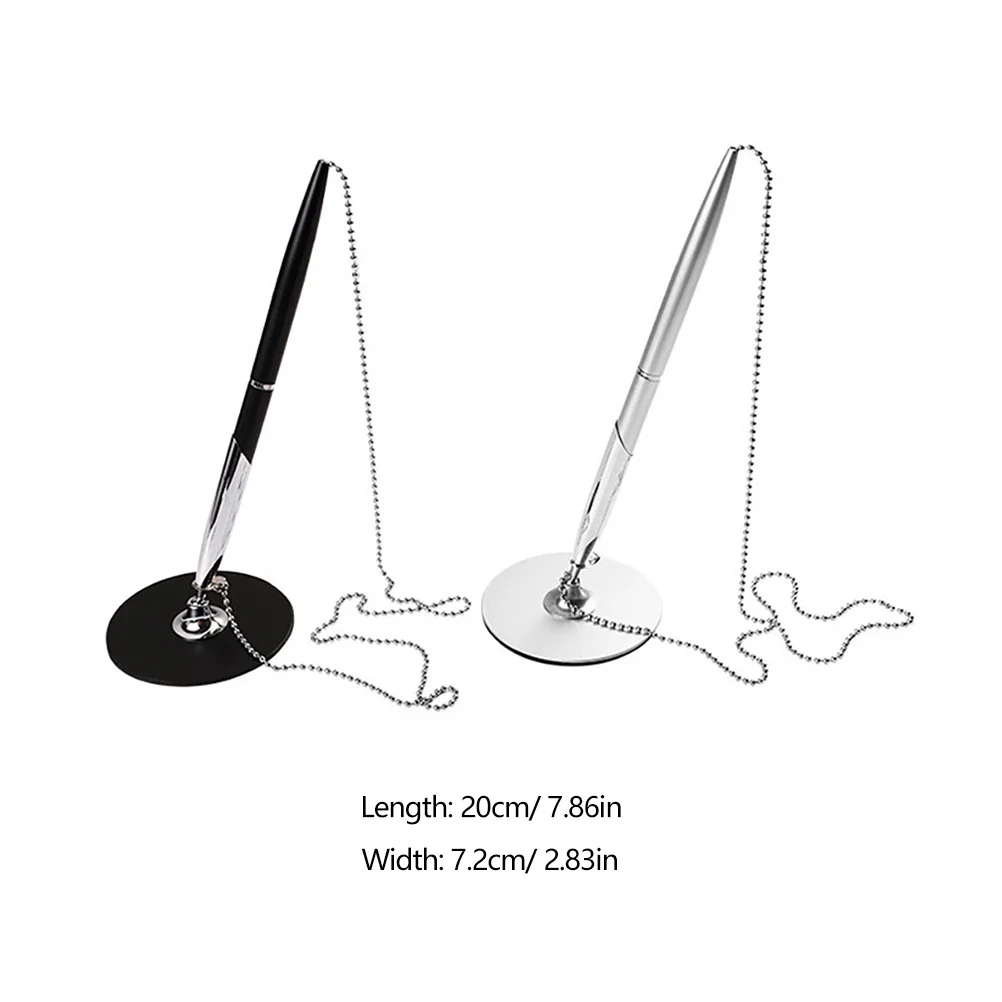 2Pcs Pens Vertical Table Fixed Multi-Function Writing Pen Office Business Guest Book Pen Sign Pens