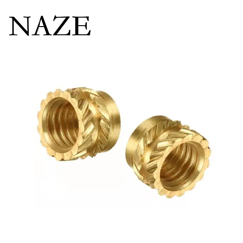 NAZE 100pcs M3 3x5x4 Thread Knurled Brass Threaded Heat Set Heat Resistant Insert Embedment Nut for 3D Printer Voron 0/0.1/2.4