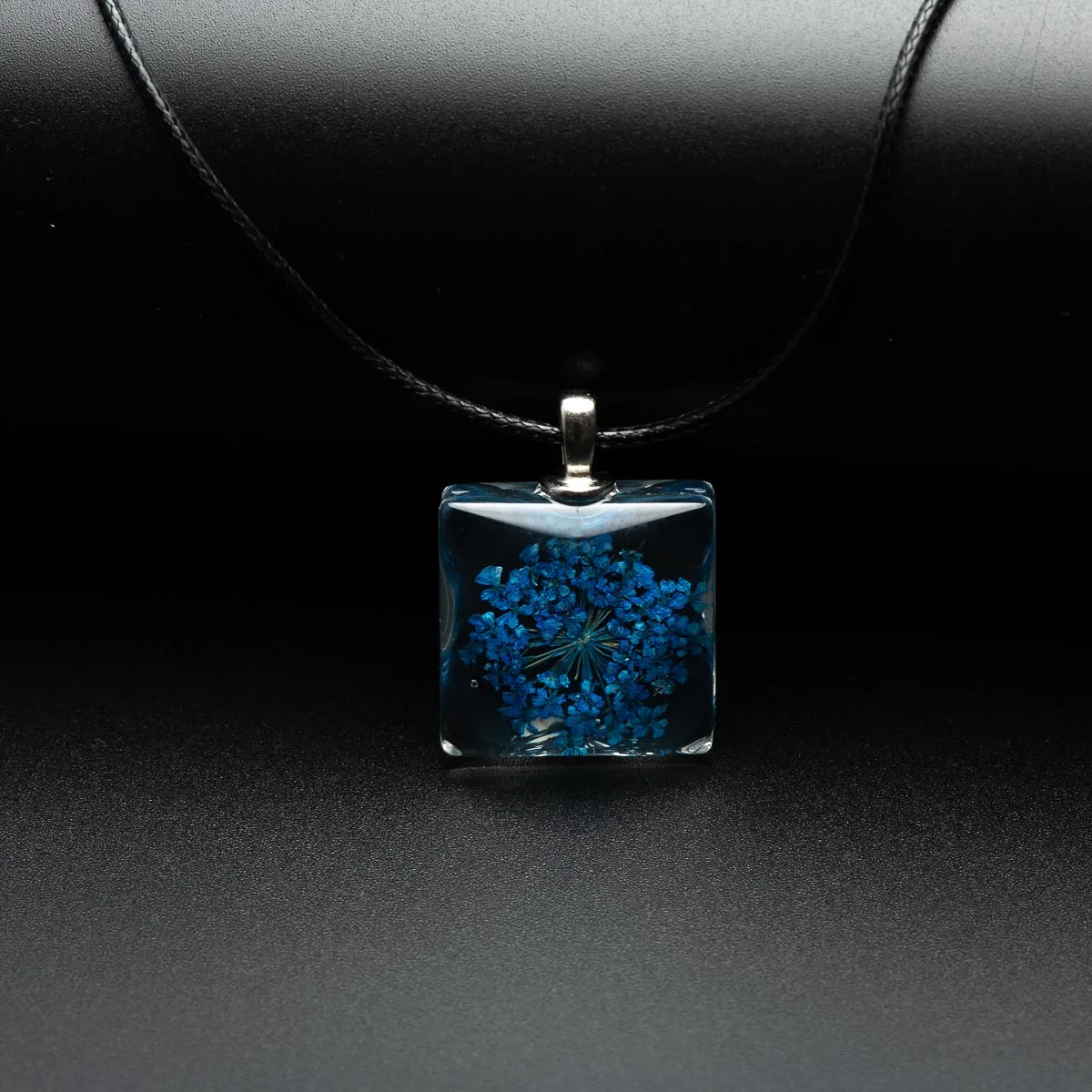 Flower in square Glass necklace Pendant Fashion glass ball necklaces Classic style Jewelry #FY401