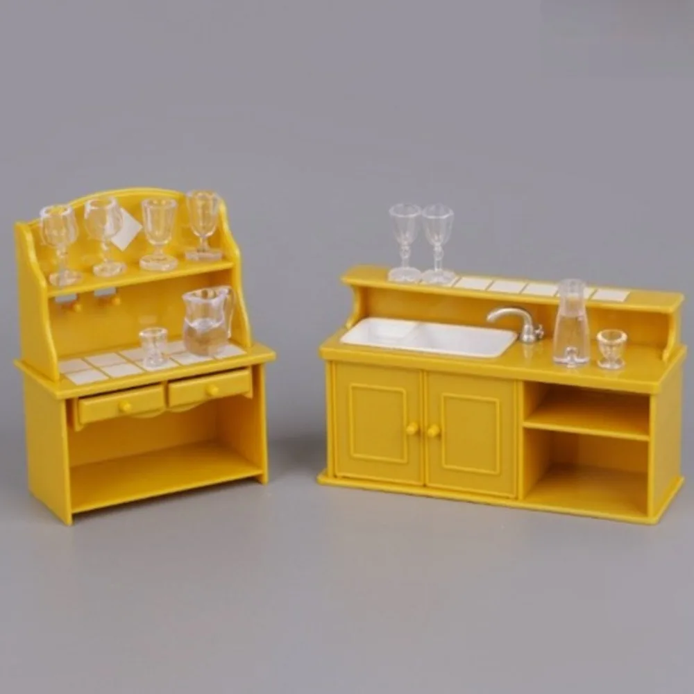Miniatuur meubilair 1:12 poppenhuis keuken woonkamer slaapkamer set DIY scène pop spelen decoratie meisje speelgoed huis cadeau
