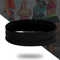 Görünmez spor koşu bel çantası hafif maraton Yoga kemeri Fanny paketi 7 inç fermuarlı cebi Fitness spor telefon kılıfı