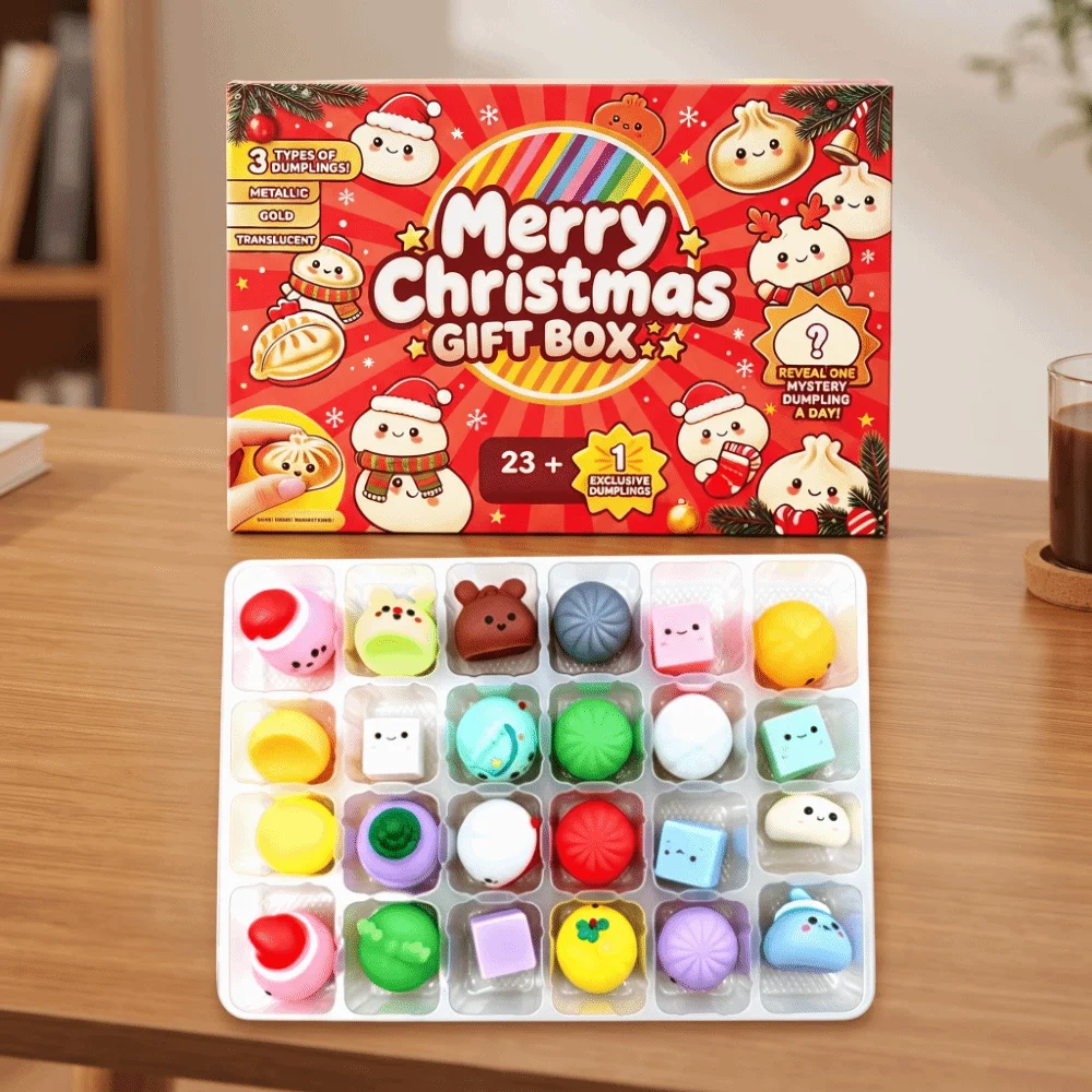 24pcs/set Slow Rebound Dumpling Squishy Soft Mystery Mystery Dumplings Squeezes Bun Slow Resilience Dumplings Fidget