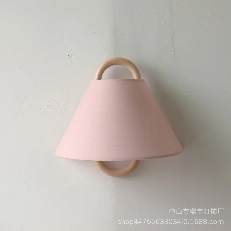 

Винтажный настенный светильник в стиле ваби-саби, прихожая, прихожая, гостиная, спальня, прикроватный светильник, Ins Homestay, настенный светильник из массива бука