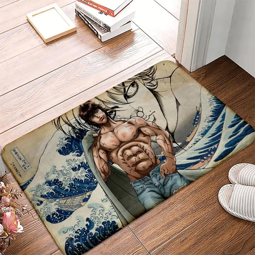 Hanma Baki Entrance Doormat Bath Mats Non-slip Mat Entrance Of House Custom Carpet Kitchen Foot Mat Rug Carpets