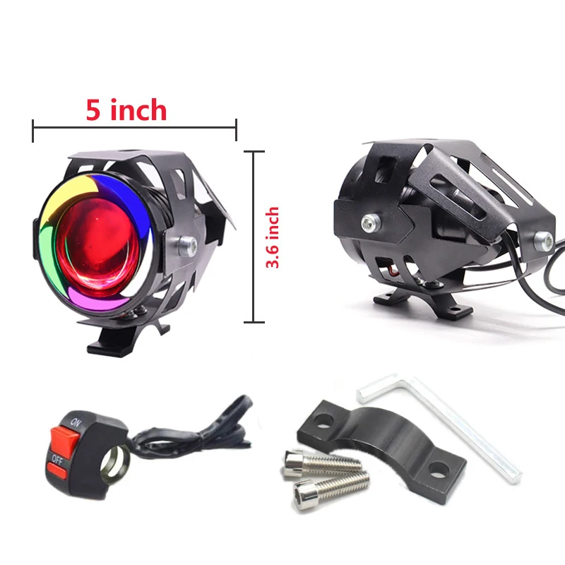 RTS reflektor motocyklowy Led z kątowymi oczami dodatkowe reflektory przeciwmgielne uniwersalne motocyklowe pomocnicze lampa do jazdy LED U7