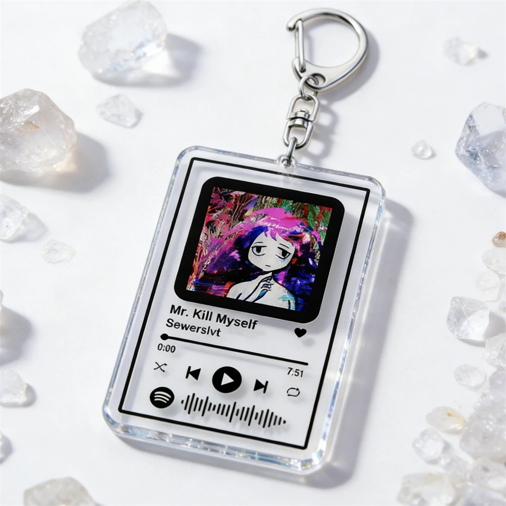 Hot Cynthoni Sewerslvt Breakcore Anime Music Keychains for Women Accessories Bag Mr. Kill Myself Song Keying Jewelry Fans Gifts