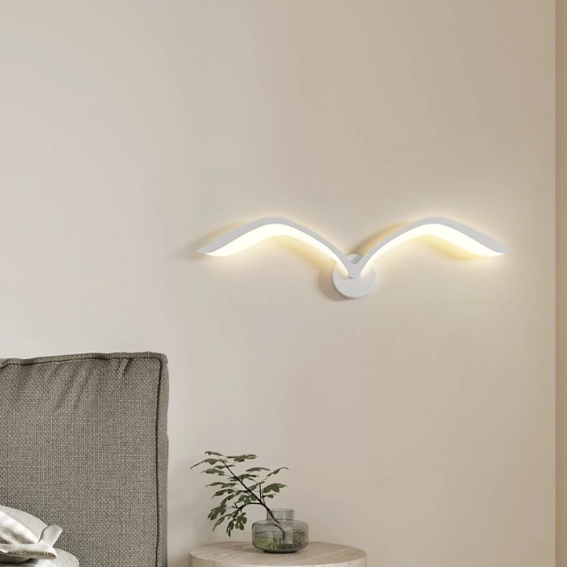 Seagull Wall Lamp Nordic Modern Simple Living Room Sofa Background Wall Light Personality Creative Master Bedroom Bedside LED