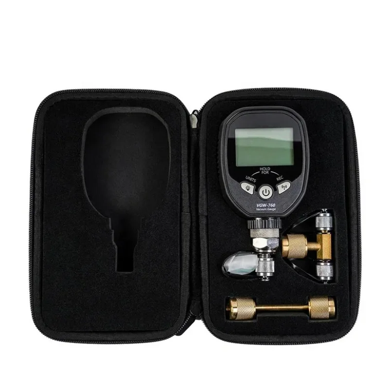 VGW-760 Wireless Digital Vacuum Gauge Micron Gauge for HVAC Micron Meter Refrigerant Vacuum Meter Leakage Test 1/4