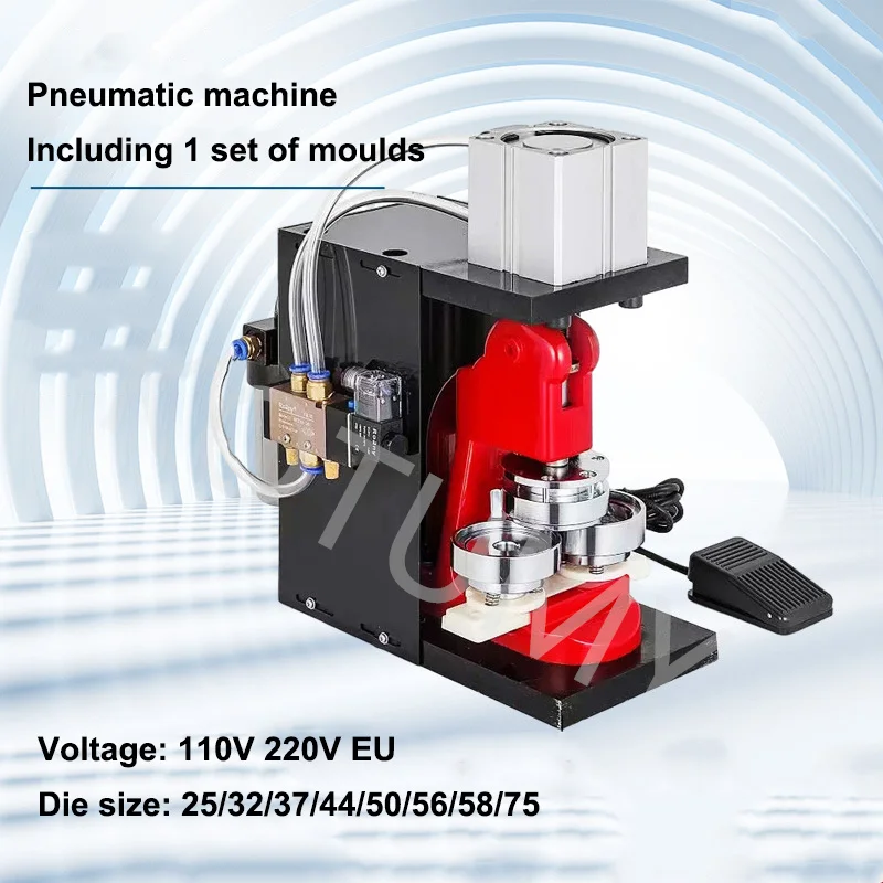 Pneumatic Badge Machine Desktop Pneumatic Badge Refrigerator Paste Pressing Mold Making Machine Includes A Set Of Badge Molds