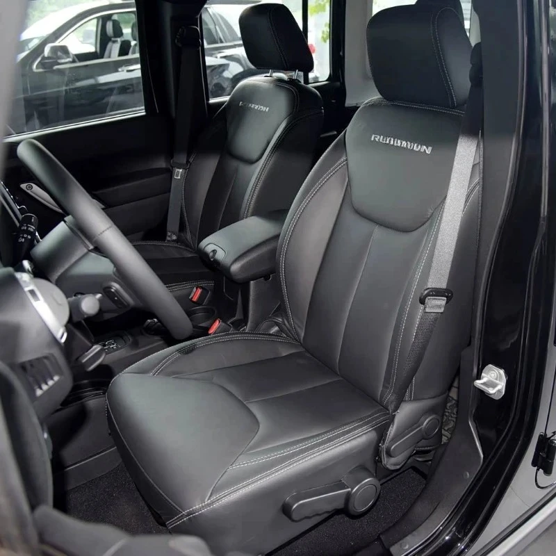 

Custom 5 Seat For Jeep Wrangler Unlimited JK 4 Doors 2013 2014 2015 2016 2017 2018 Full Set Custom Faux Leather Car Seat Covers