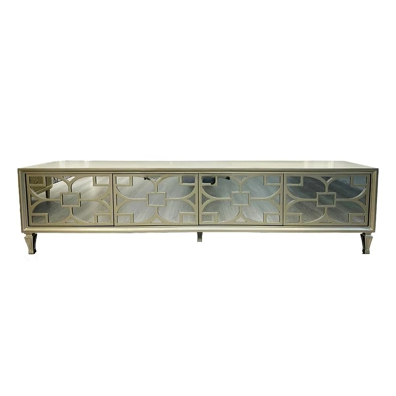 

French Light Luxury TV Cabinet Modern Simple Living Room Cabinet Solid Wood American Video Cabinet