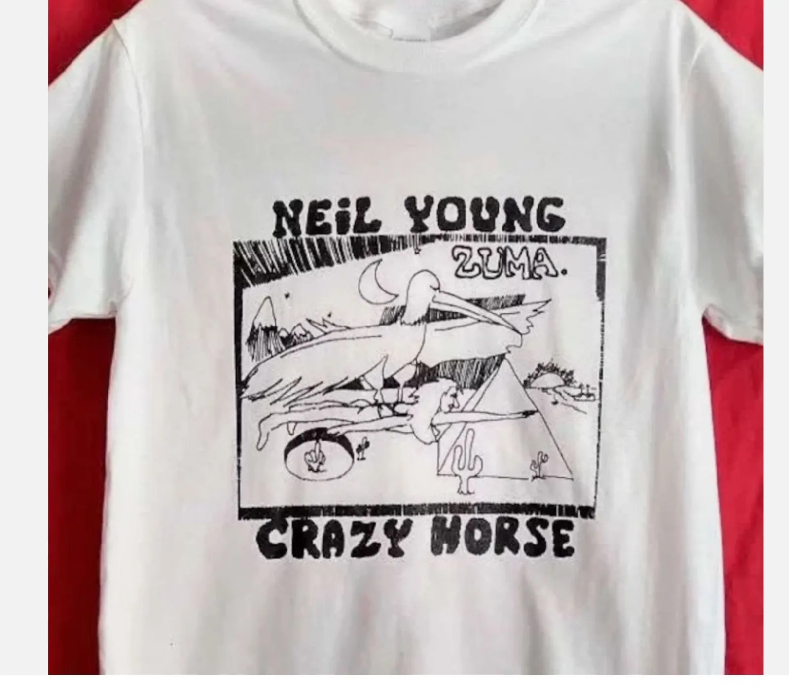 Neil Young 'Zuma - Crazy Horse' Organic T shirt - NEW OFFICIAL