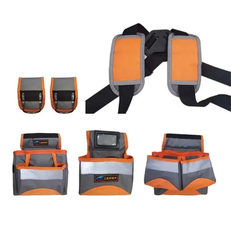 Adjustable Lumbar Support Tool Belt Yoke Suspenders Portable Backpack Tool Bag For Electrician
