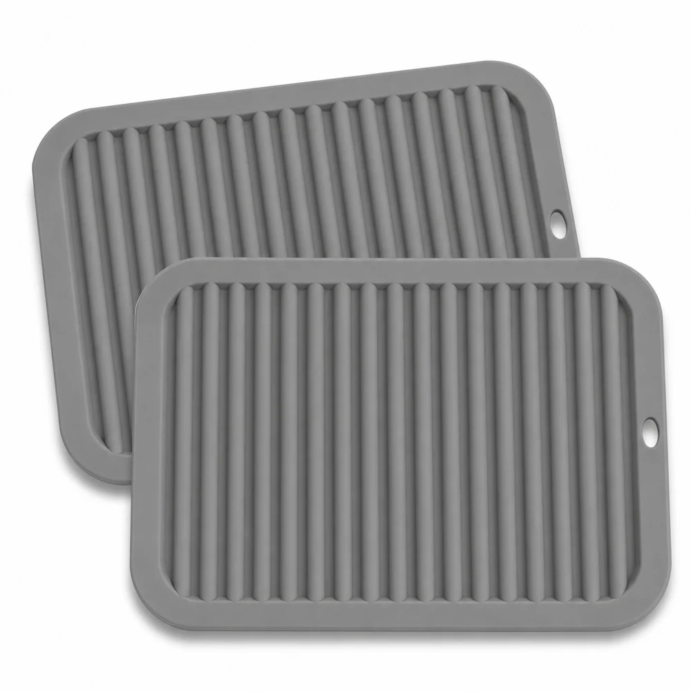 1pc Tapete de Silicone para Secar Louça, Suporte de Silicone para Panelas Quentes, Tapete Escorredor de Louça Resistente ao Calor e Antiderrapante