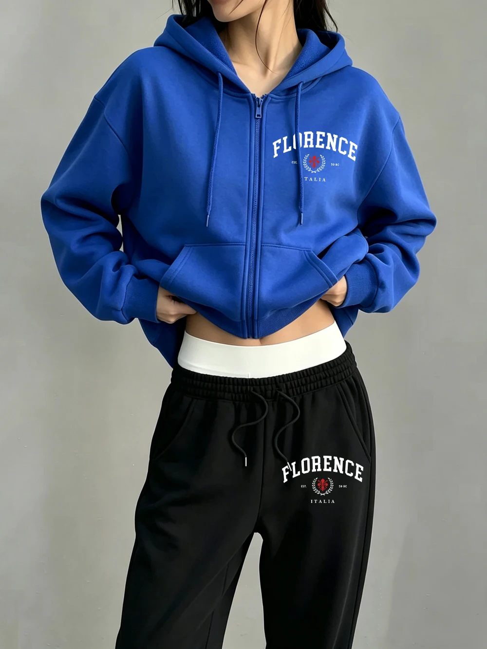 Hoodie Women Oversized - Conjunto de 2 piezas de sudadera