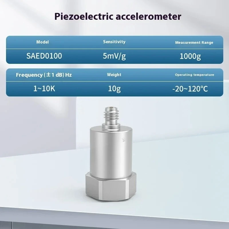 2025 SAED0100 Piezoelectric Acceleration Sensor Universal IEPE Small Size Lightweight Wide Frequency Dynamic Range