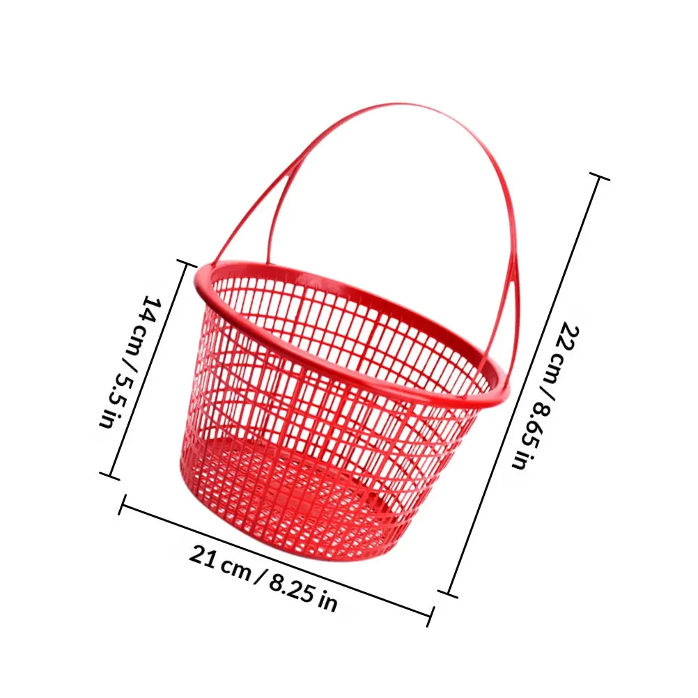 10Pcs Fruit Picking Basket Hollow Plastic Container Handle Portable Strawberry Blueberry Cherry Vegetable Holder