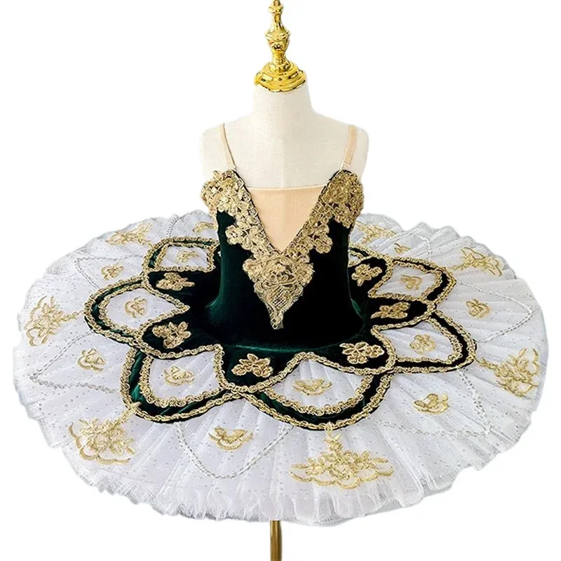 DY2025Clásico profesional panqueque tutú disfraz tutú de Ballet niñas niños traje de baile de Ballet princesa cumpleaños bailarina