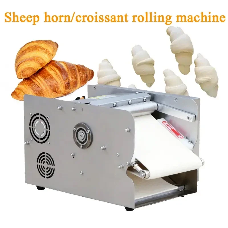 110/220V Industrial Food Grade Croissant Forming Machine Small Table Croissant Rolling Machine Croissant Dough Shaping Machine