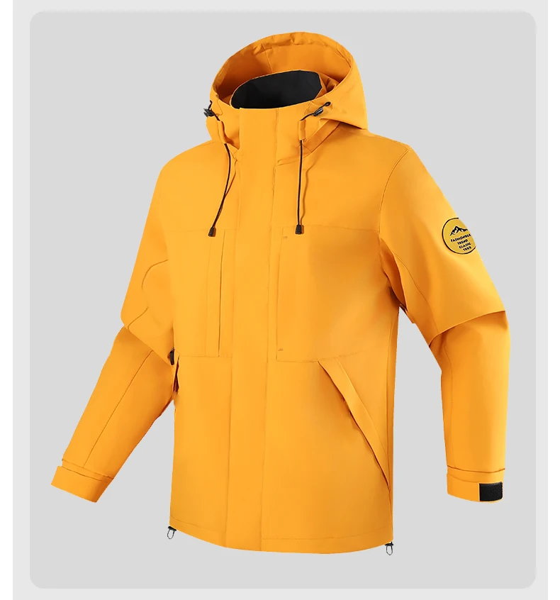 LNGXO Wasserdichte Windjacke für Damen und Herren, Outdoor-Sport, winddichte, einlagige Jacke, Wander-, Trekking-, Bergsteiger-Regenjacke – Detail 18