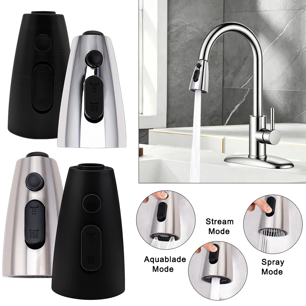 Kitchen Pull Out Faucet Sprayer Nozzle Sprayer ABS Water-Saving Replacement Shower Spray Head Bathroom Basin Sink Tap