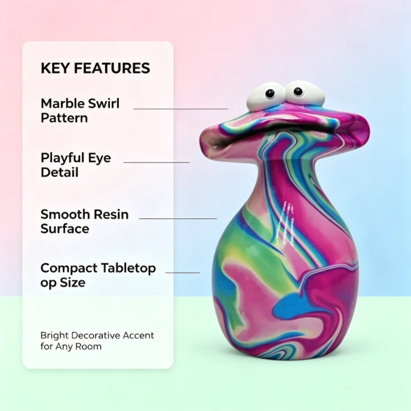 Street graffiti style mushroom statues,personalized modeling housewarming gifts,desktop trend knickknacks,collection decorations