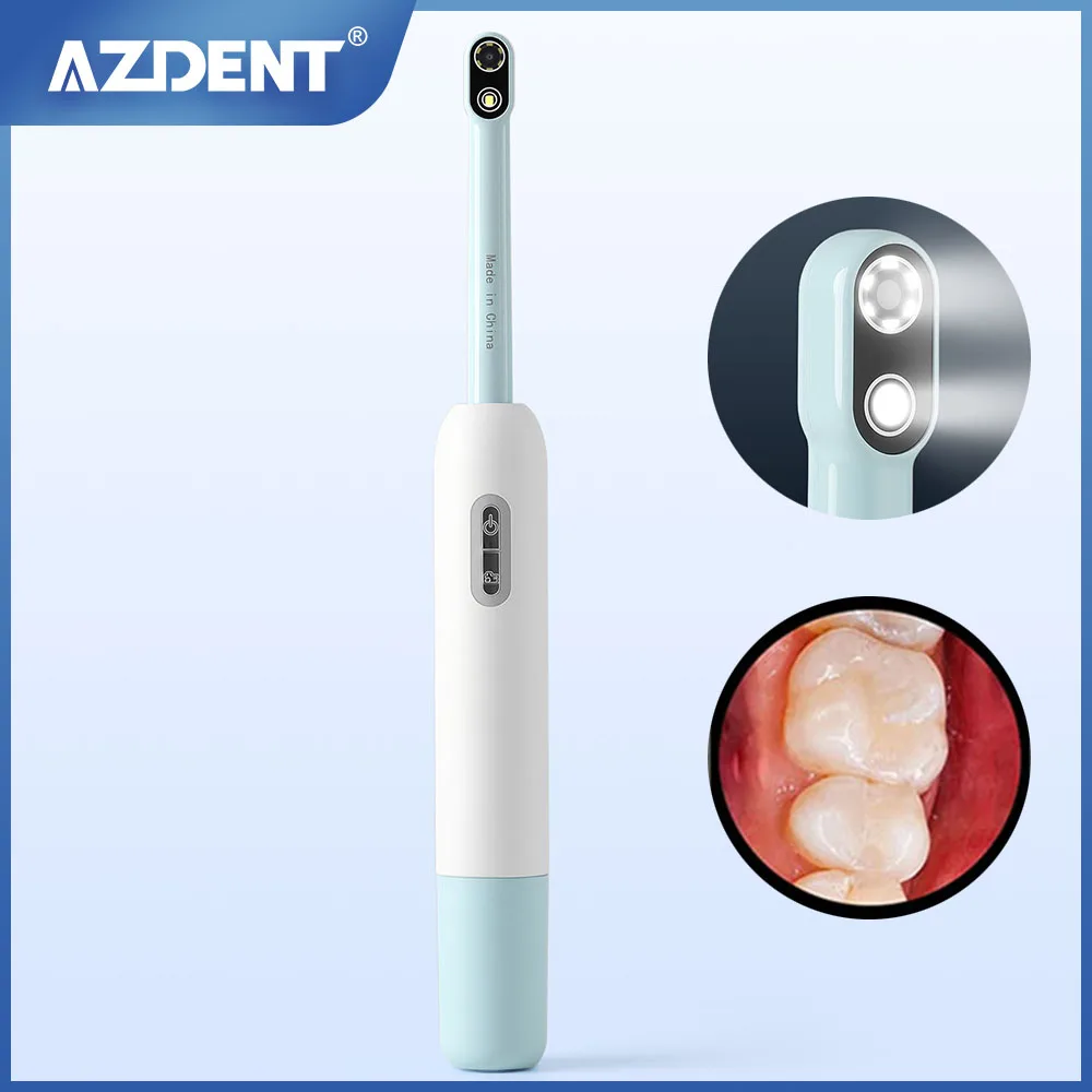 AZDENT Dental Wireless Wifi Visual Endoscope Inspection Mouth Camera with 7 White Cold Light LEDs Automatic Focusing