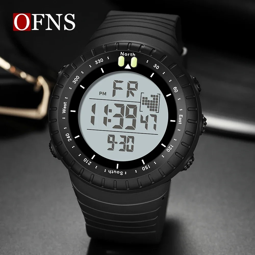 

OFNS Top 6071 Student Single Display Digital Watch Simple and Multi functional Waterproof Electronic Watch Sports Men's Watch