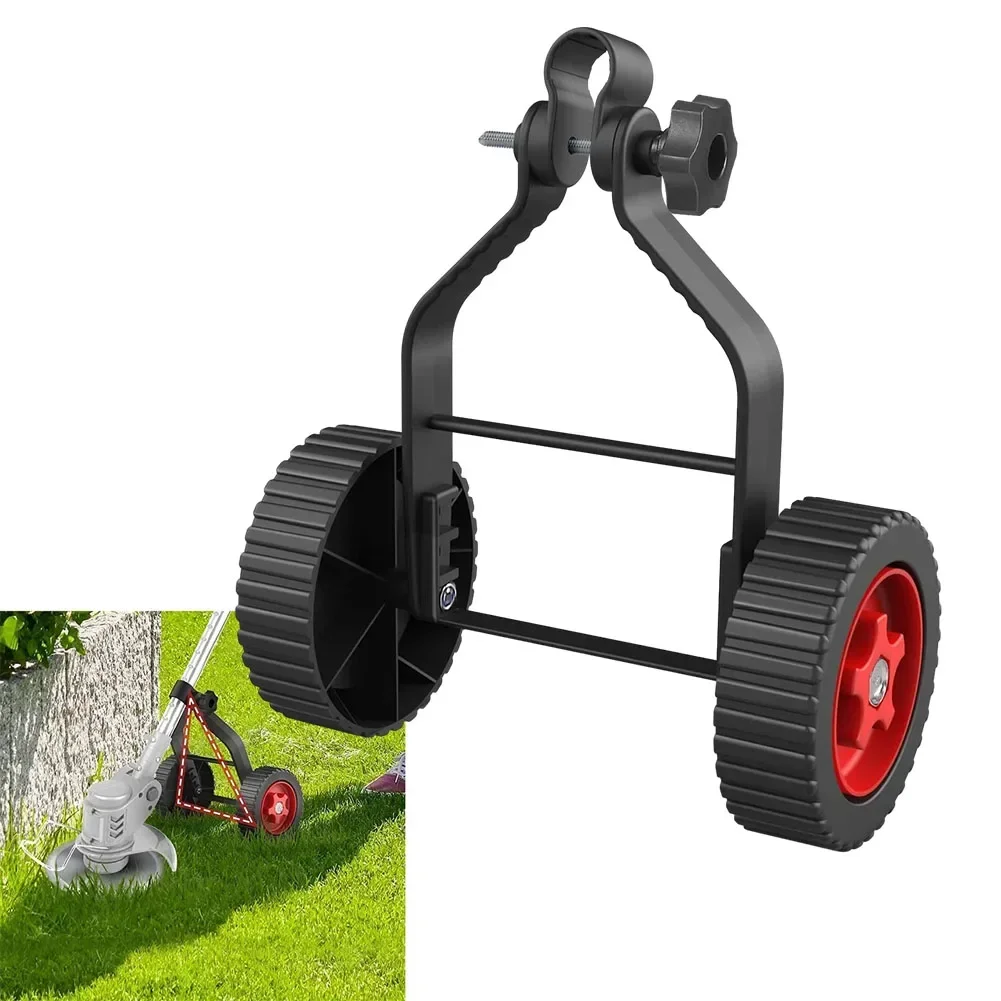 Universal String Trimmer Grass Eater Weed Cutter Adjustable Support Wheels Set For Cordless Grass Trimmer Auxiliary Wheels