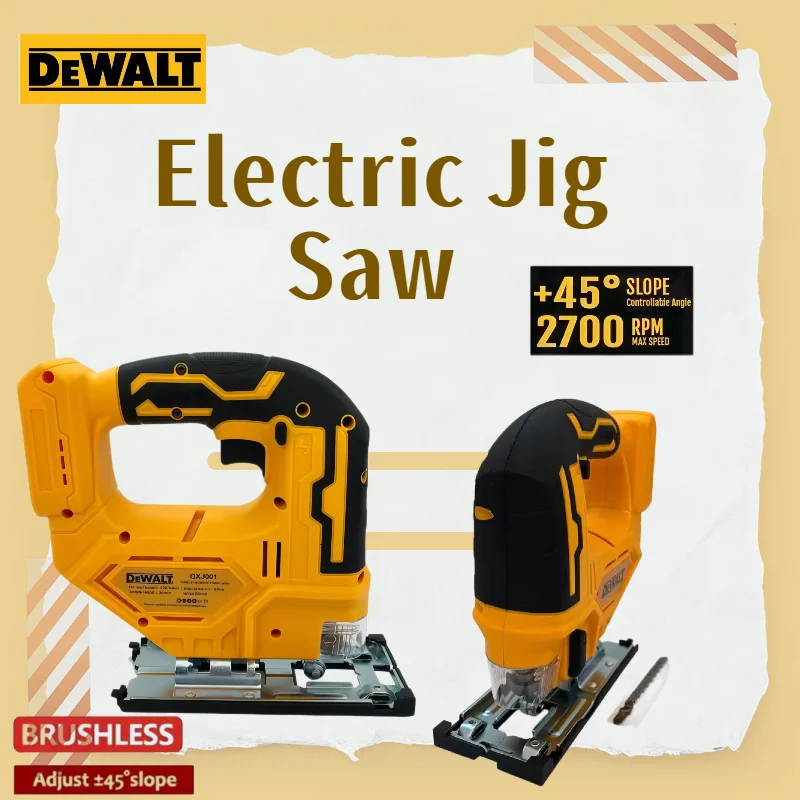 

Dewalt Brushless Curve Saw 3000RPM Cordless Electric Jig Saw Portable Multifunction Adjustable Woodworking 20V Power Tool