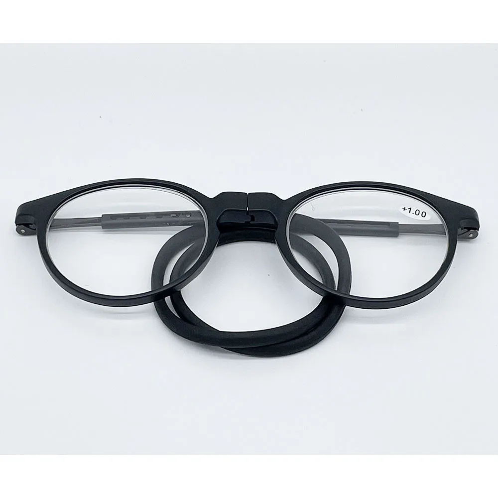 Bequeme, weiche TR-Lesebrille mit magnetischer Absorption und hängendem Hals für Damen und Herren – Detail 3