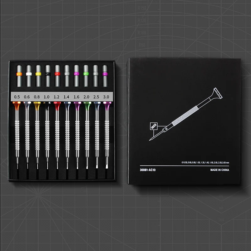 

watch repair tool precision screwdriver glasses mobile phone mini small screw batch stainless steel one-word flat mouth set