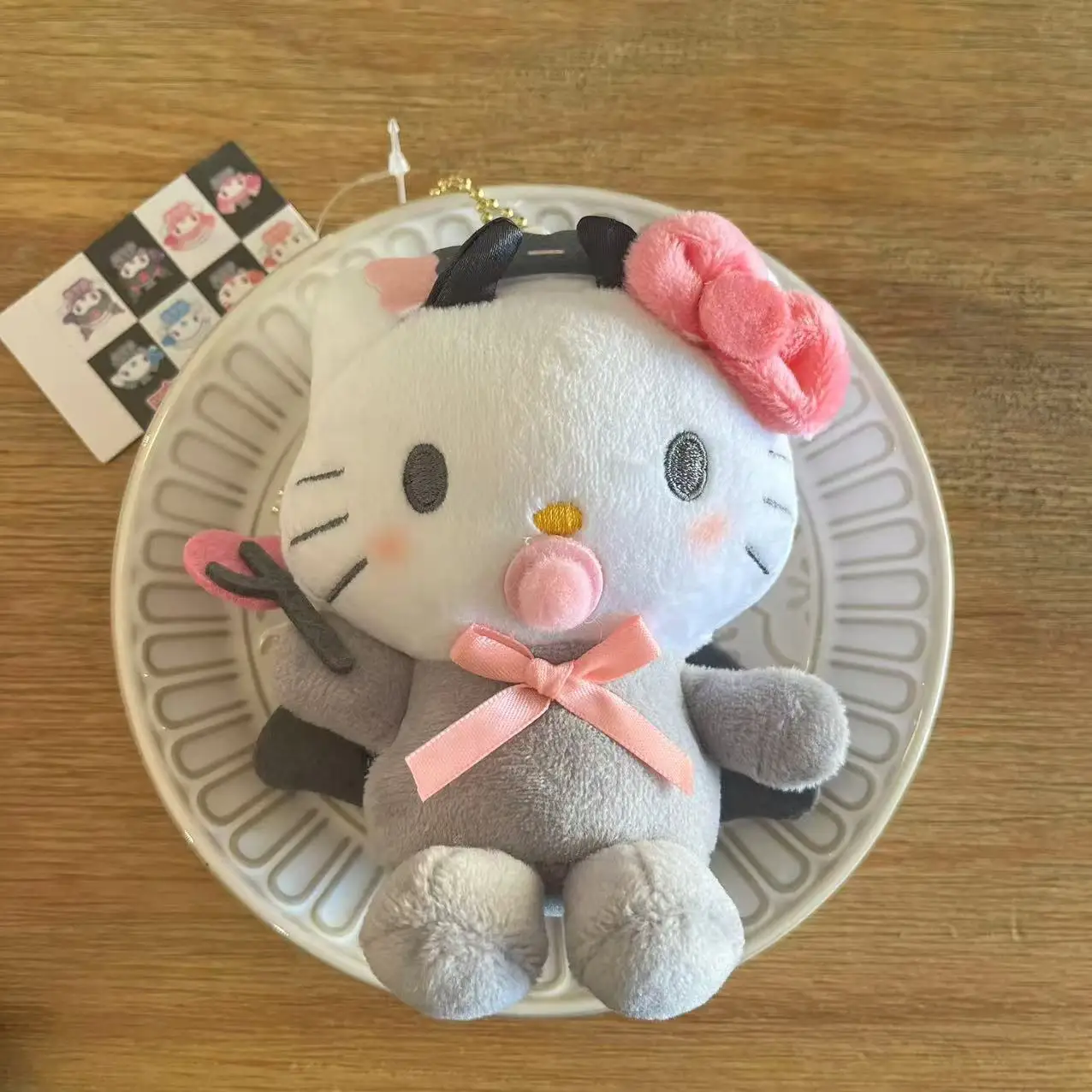 Hello Kitty Maschera per gli occhi Pigiama Peluche Portachiavi Kuromi My Melody Borsa zaino con ciondolo bambola di pezza