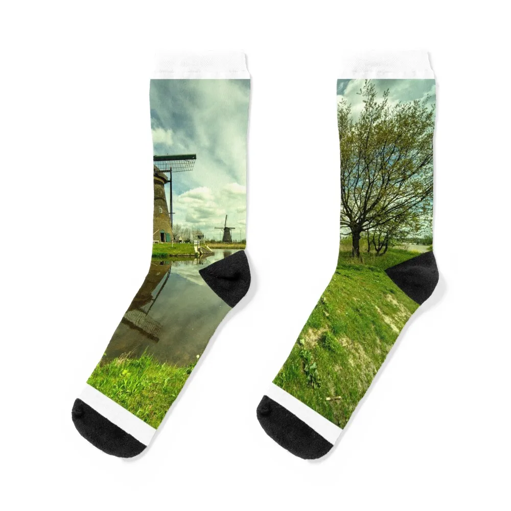 

Kinderdijk Reflections Socks japanese fashion hiking Rugby shoes Mens Socks Women's